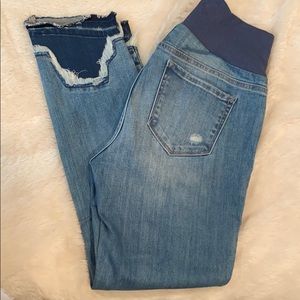 Stretch material waist jeans